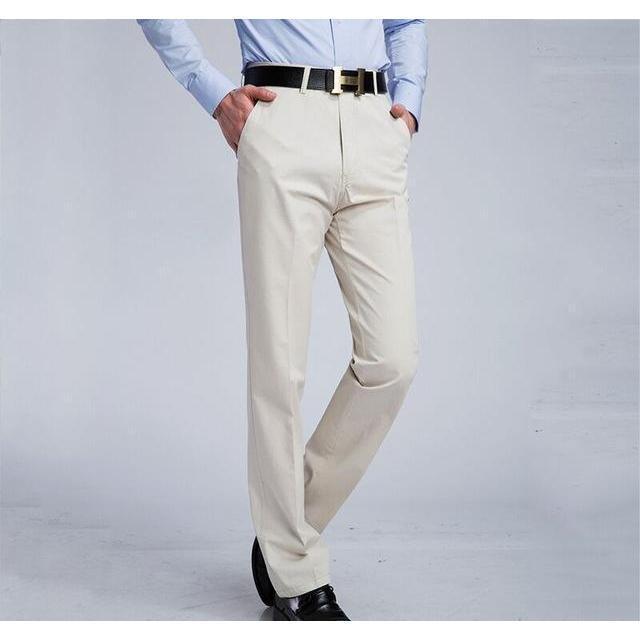 Men's White Slim Fit Dress Pants - Multiple Sizes