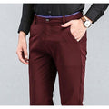 Men's Wine Slim Fit Dress Pants - Multiple Sizes