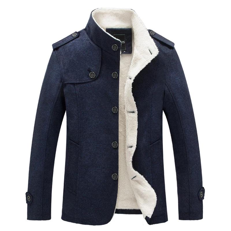 Men's Woolen Trench Coat - 3 Colors