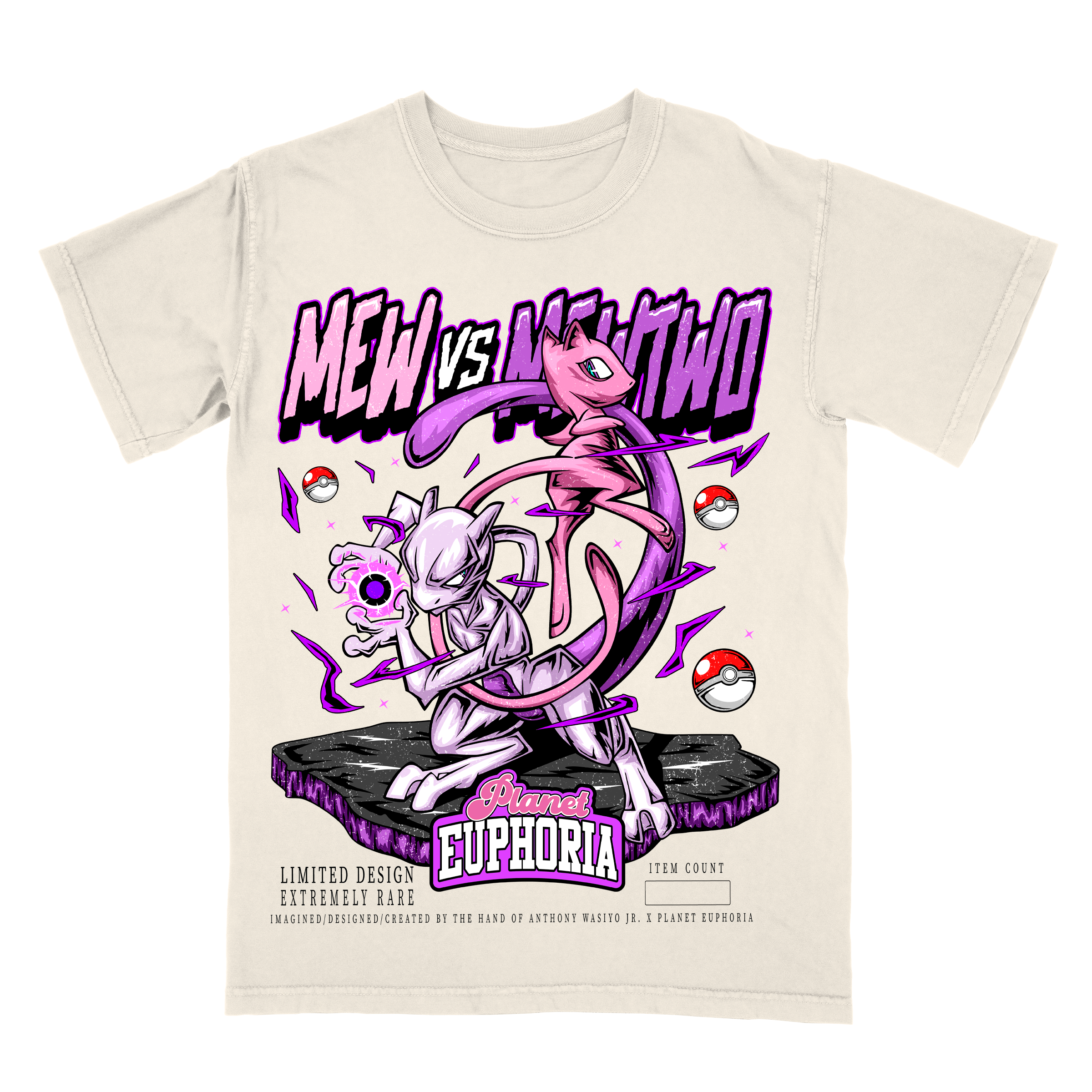 Mew vs MewTwo Limited Edition Graphic T-Shirt