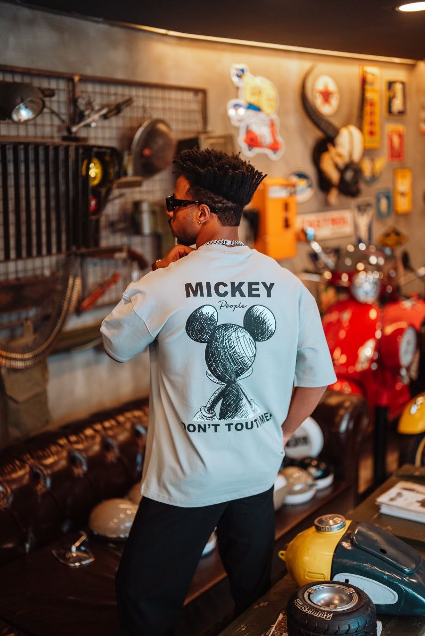 Mickey Mouse Don't Touch Me Graphic Cotton Tee