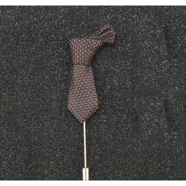 Mini Formal Ties Collection Brooches - 14 Colors & Styles