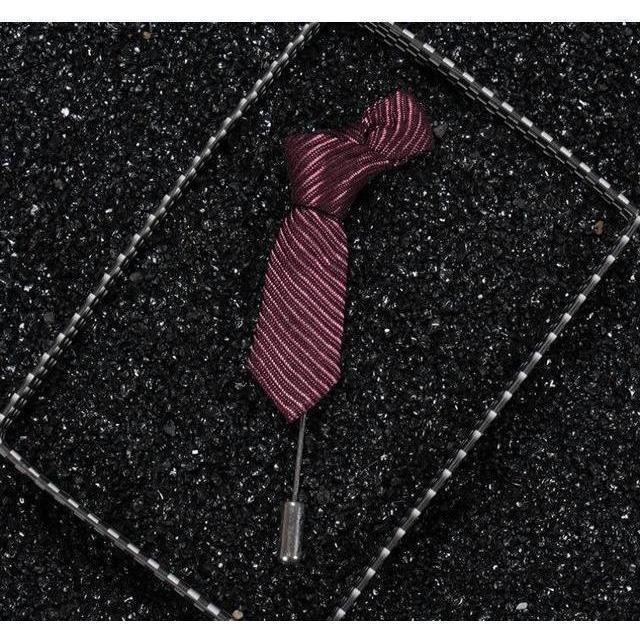 Miniature Ties Collection Lapel Pins - 8 Colors