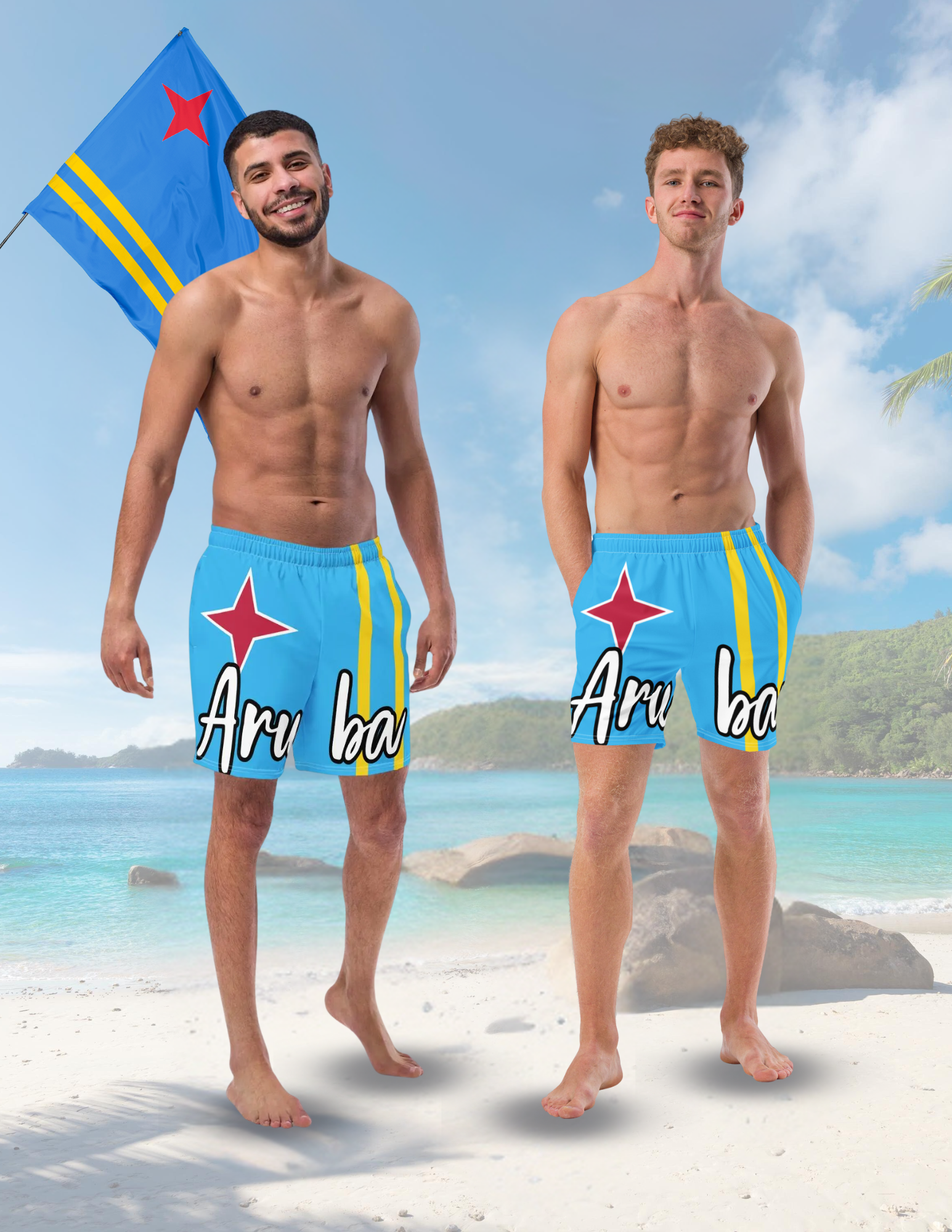 Aruba Flag Swim Trunks