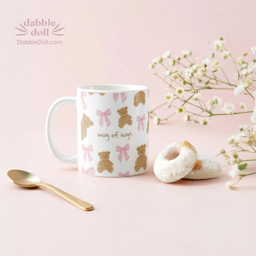 Coffee Ceramic Mug - Mug of Hugs Design