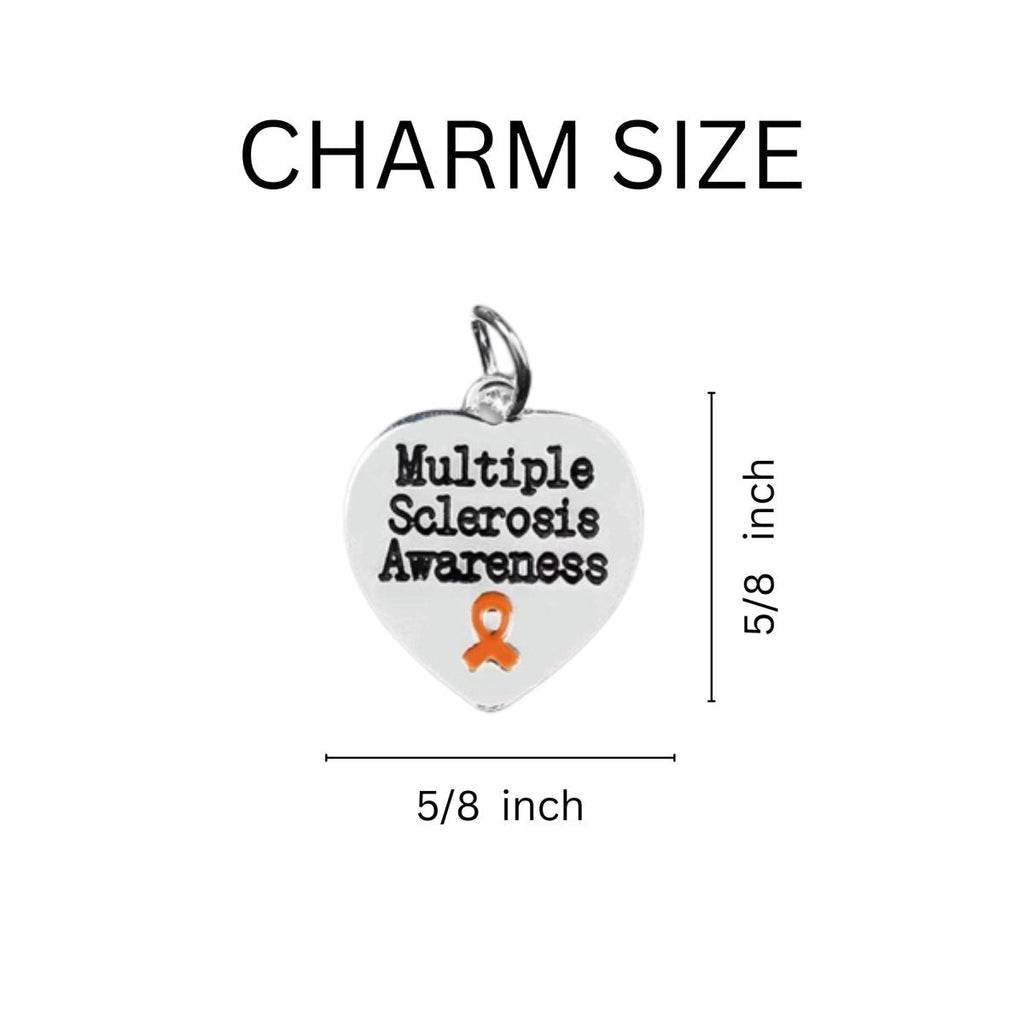 Multiple Sclerosis Awarenes Heart Key Chains