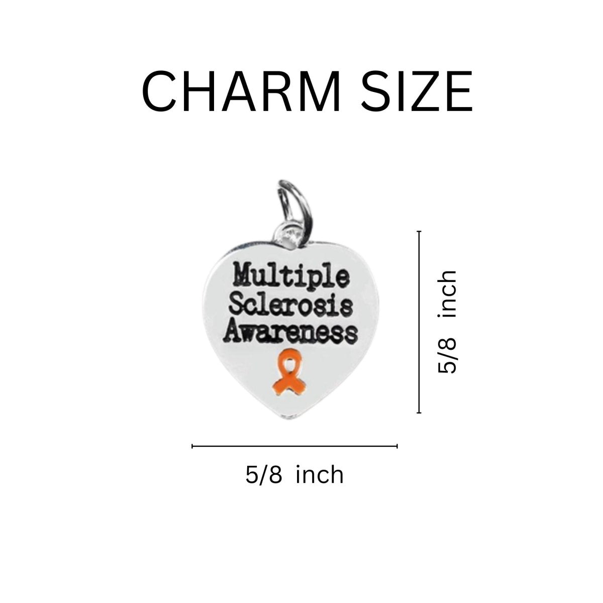 Multiple Sclerosis Awarenes Heart Key Chains