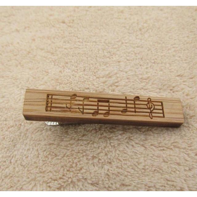 Music Lovers Collection Wooden Tie Bars/Clips - 6 Styles