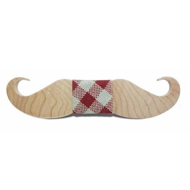 Mustache Collection Wooden Bow Ties - 20 Colors & Styles