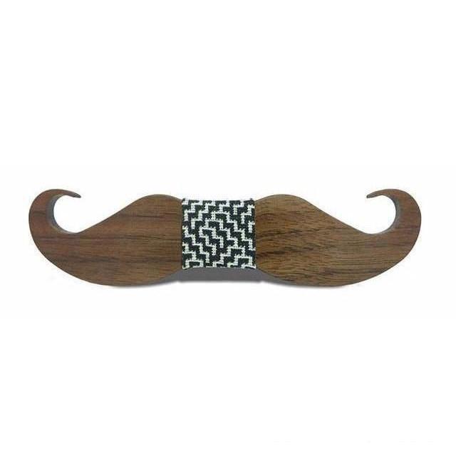 Mustache Collection Wooden Bow Ties - 20 Colors & Styles