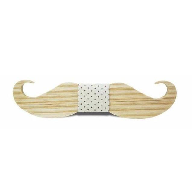 Mustache Collection Wooden Bow Ties - 20 Colors & Styles