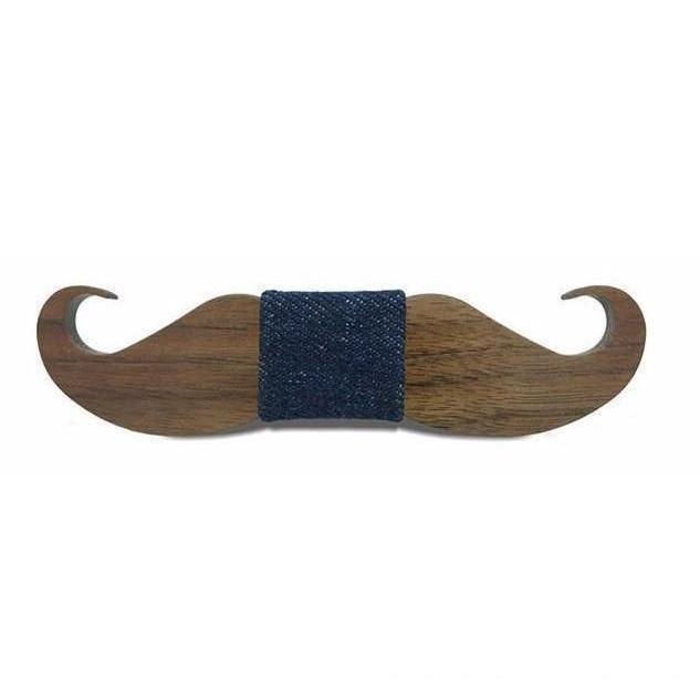 Mustache Collection Wooden Bow Ties - 20 Colors & Styles