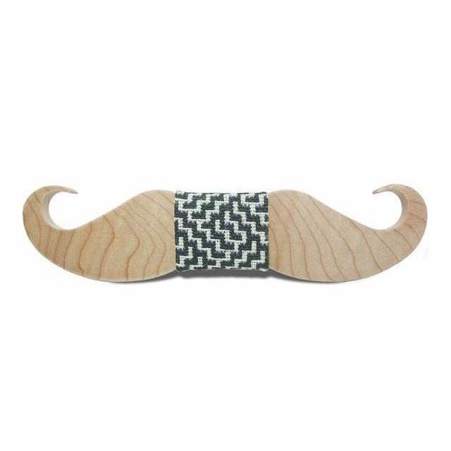 Mustache Collection Wooden Bow Ties - 20 Colors & Styles