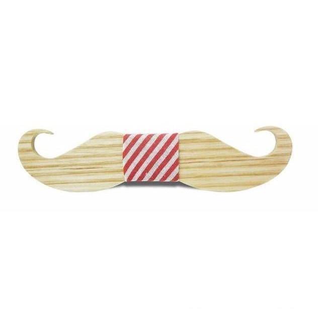 Mustache Collection Wooden Bow Ties - 20 Colors & Styles