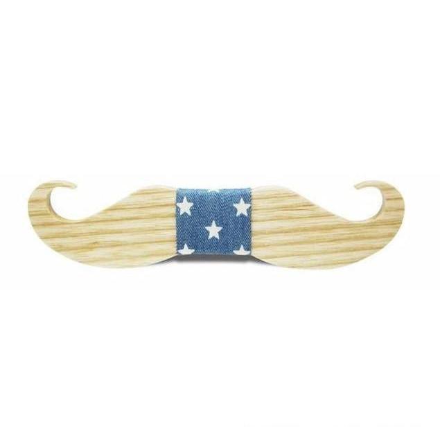 Mustache Collection Wooden Bow Ties - 20 Colors & Styles