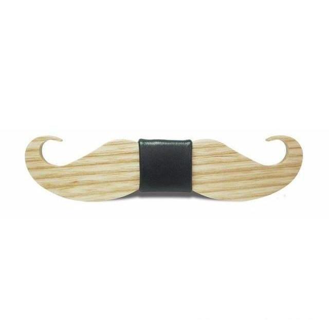 Mustache Collection Wooden Bow Ties - 20 Colors & Styles