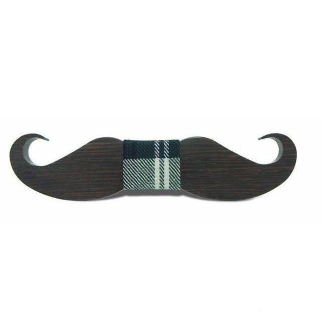 Mustache Collection Wooden Bow Ties - 20 Colors & Styles