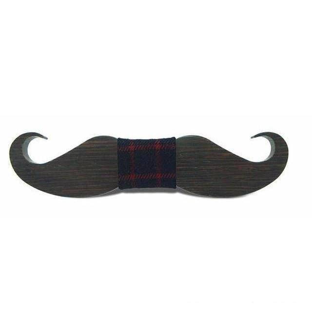 Mustache Collection Wooden Bow Ties - 20 Colors & Styles