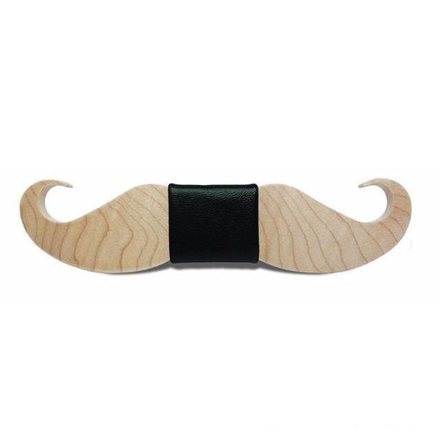 Mustache Collection Wooden Bow Ties - 20 Colors & Styles