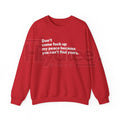 My Peace Unisex Sweatshirt: Mental Health Self-Care Crewneck, Comfort Minimalist Slogan Pullover, Wellness Gift