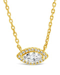 Jamie CZ Evil Eye Pendant Necklace