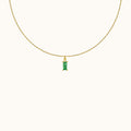 Sage Green Rectangle Gem Necklace