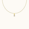 White Rectangle Gem Necklace
