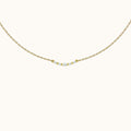 Dainty CZ Pave Smiley Bar Necklace