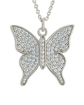 Pave CZ Butterfly Pendant