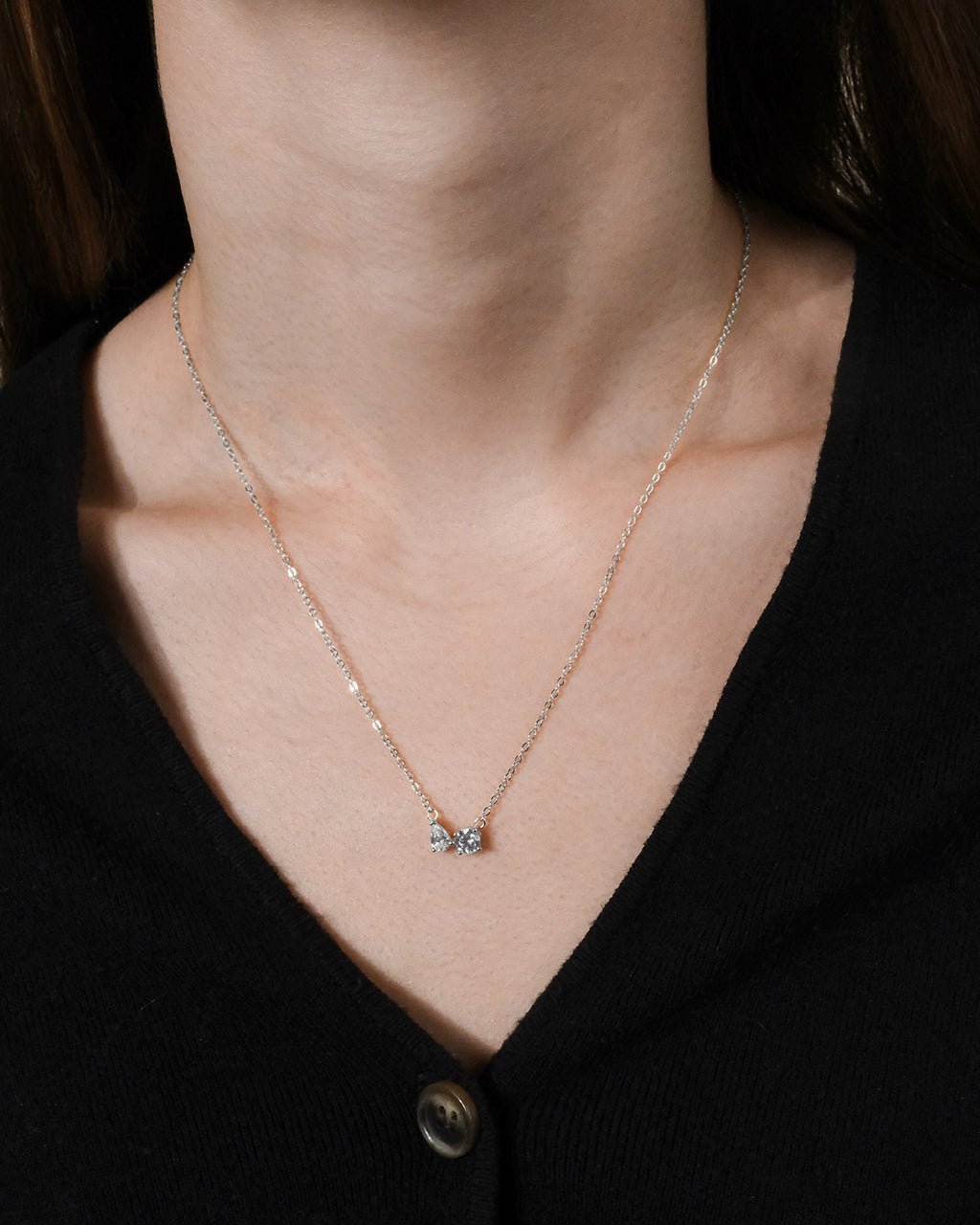 Sterling Silver Carolyn CZ Necklace