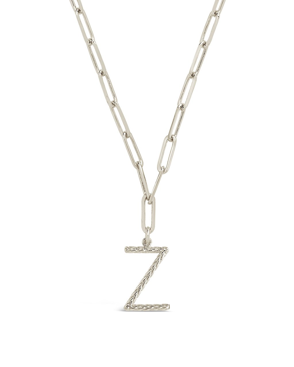Braided Initial Pendant Necklace