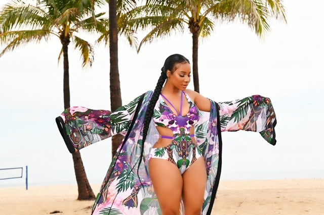 THE OCHI FLORAL COVER-UP