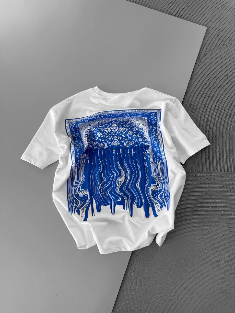 Neon Drip Cotton T-Shirt / Back Print Streetwear Tee