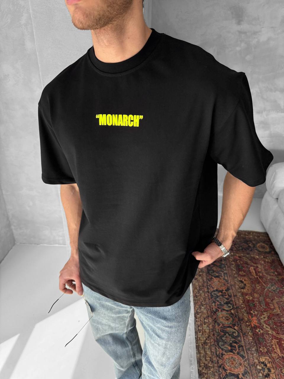Neon Drip Cotton T-Shirt / Back Print Streetwear Tee