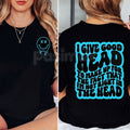 "Not Right in the Head" Funny Sarcastic T-Shirt - Retro Wavy Lettering Graphic Tee, Cute Sarcasm Humor Shirt, Trendy Aesthetic Casual Top, Mental Health Humor Apparel, Witty Sassy Graphic Tee