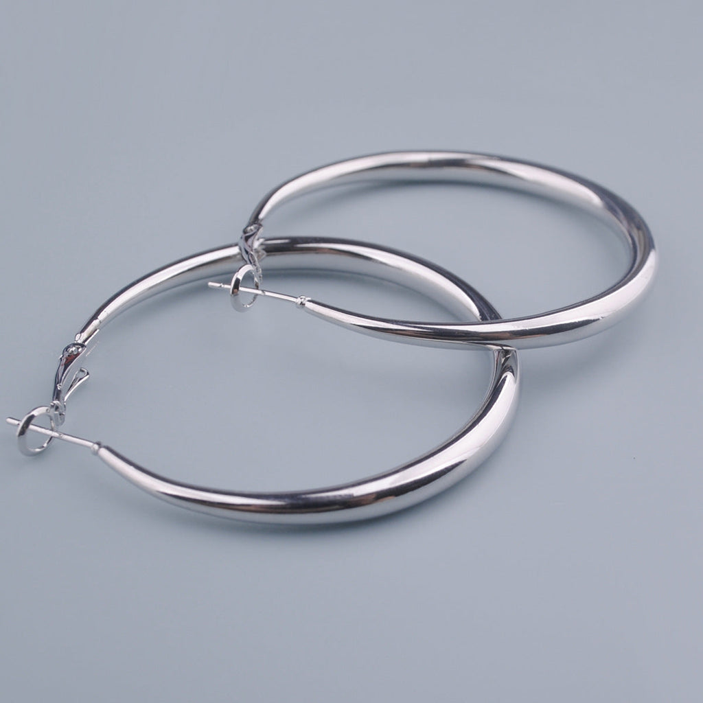 Women's Hollow Tube Sterling Sier Needle Simple Earrings