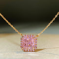 Women's Diamond Champagne Plated Gold High Carbon Necklaces