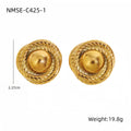 Titanium Steel Spiral Earrings Special Interest Design Trend Exaggerated Modeling Stainless Steel Embellished
