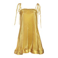 Summer Women Clothing Sexy Solid Color Glossy Sling Dress Women