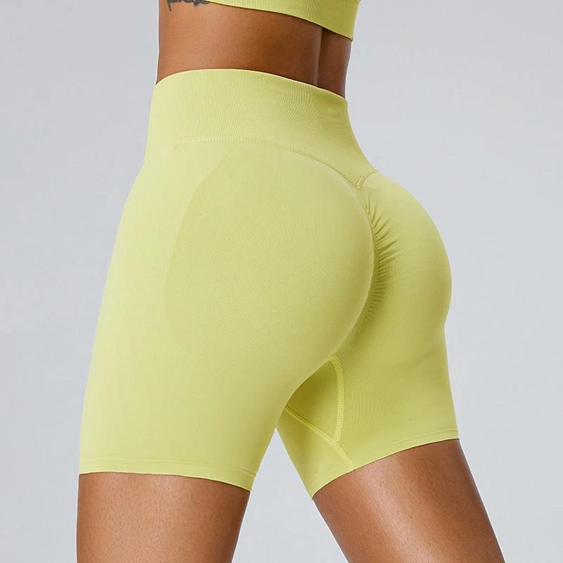 seamless High waist Running Exercise Workout shorts