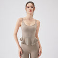 Air Sense Spun Yarn Beauty Back Lace Yoga Vest with Chest Pad Pilates Workout Bra Sports Underwear for Women