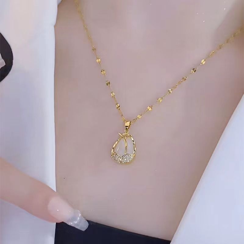 Light Luxury Minority Design Tulip Clavicle Necklaces