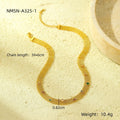 Personalized All Match Classic Blade Chain Irregular Asymmetric Zircon Titanium Steel Simple Necklace Bracelet