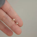 Women's Sterling Sier Gold-plated Hollow Zircon Inlaid Earrings