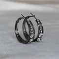 Women's Hot Rhinestone Mosaic Big Circle Ear Earrings