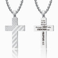 Men's National Flag Cross Stainless Steel Necklaces