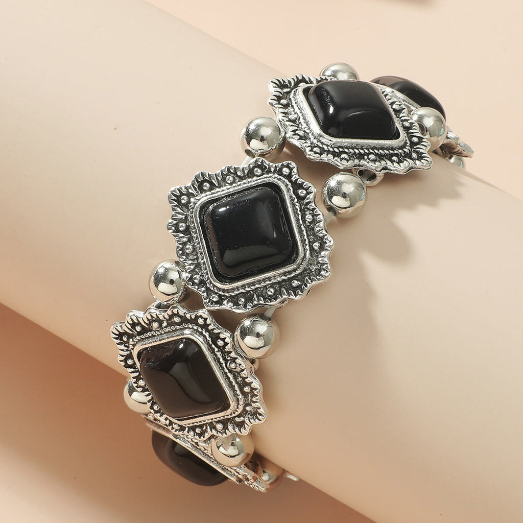 Style Personality Retro Alloy Turquoise Stretch Bracelets