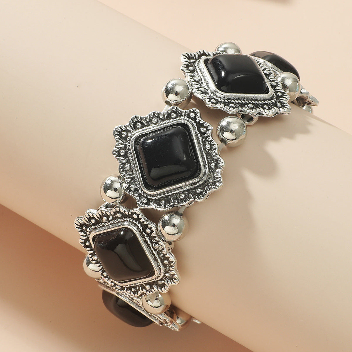 Style Personality Retro Alloy Turquoise Stretch Bracelets