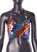 Summer Jewelry Punk Sexy Hand Stitching Acrylic Camisole