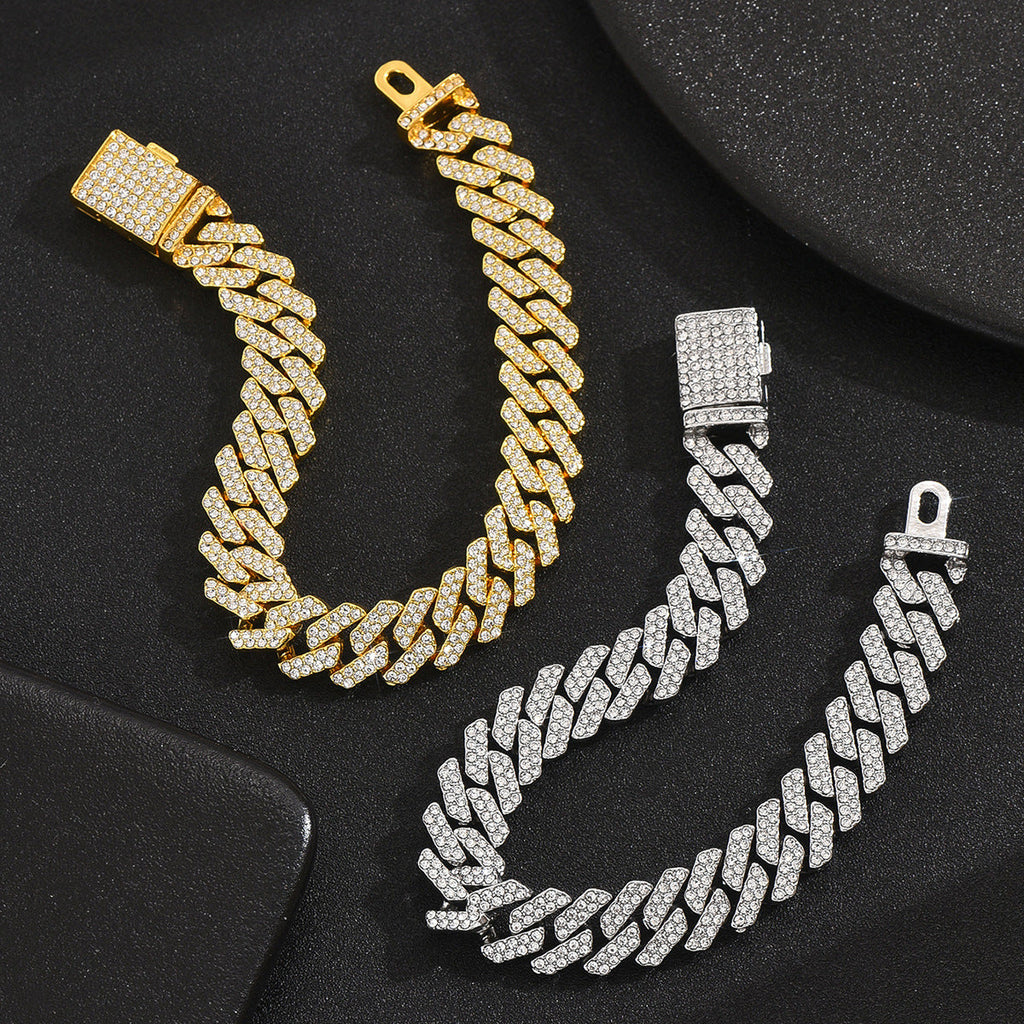Men's Zircon Cross Design Clavicle Chain Hip Necklaces